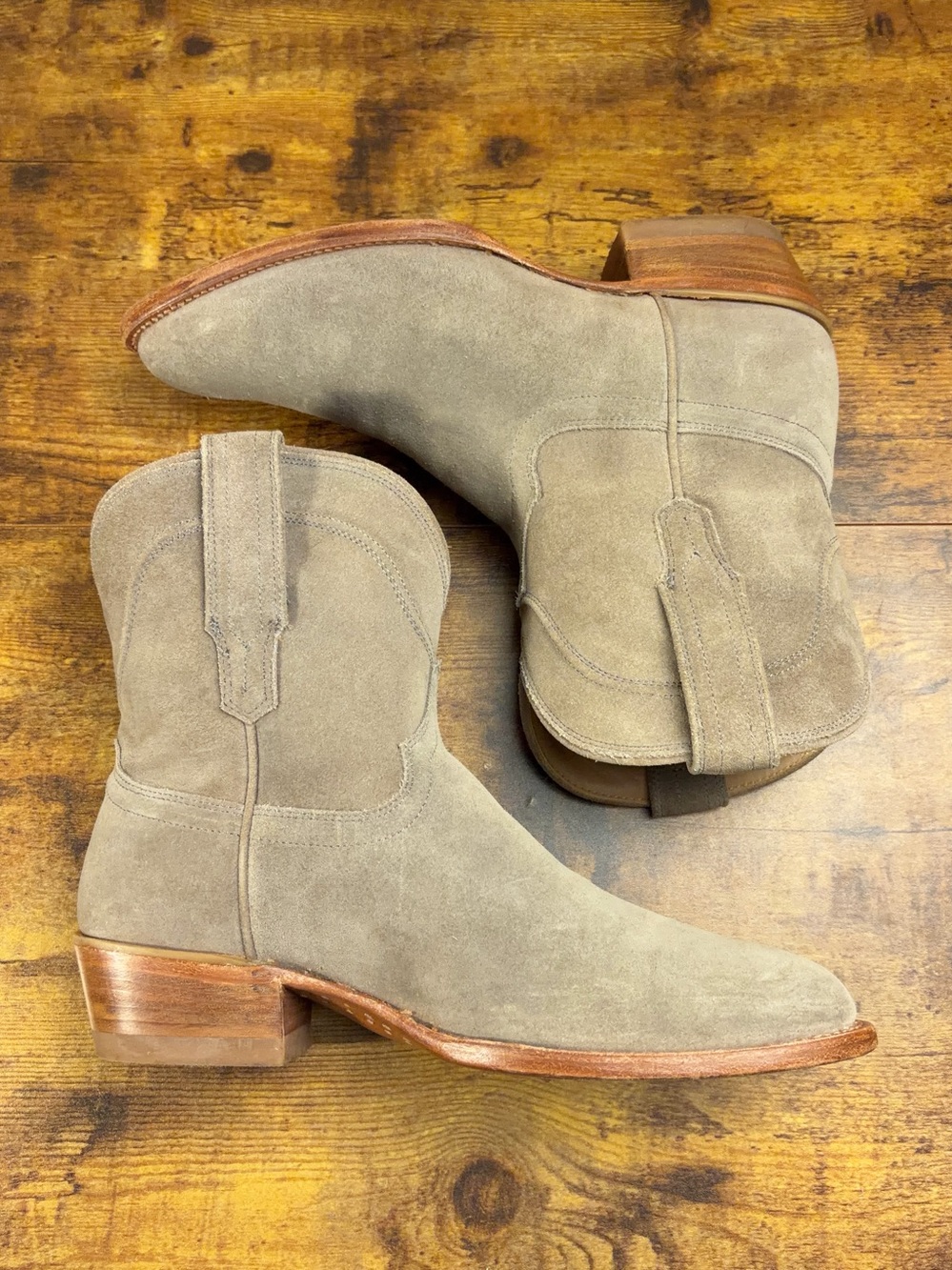 Tecovas Western The Lucy Boots Womens Size 8.5B Grey Suede Cowgirl